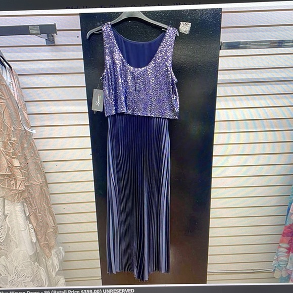 NWT Frank Lyman Blue Woven Dress Brand New $359.00 retail. - Picture 7 of 9